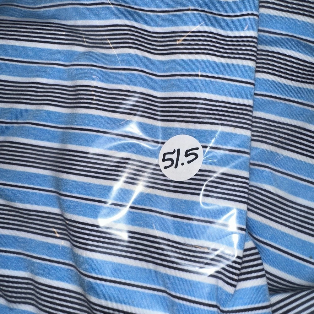 FootJoy Mens Blue Striped Performance Golf Polo Shirt Size M‎ Willow Tree Logo - Picture 10 of 10